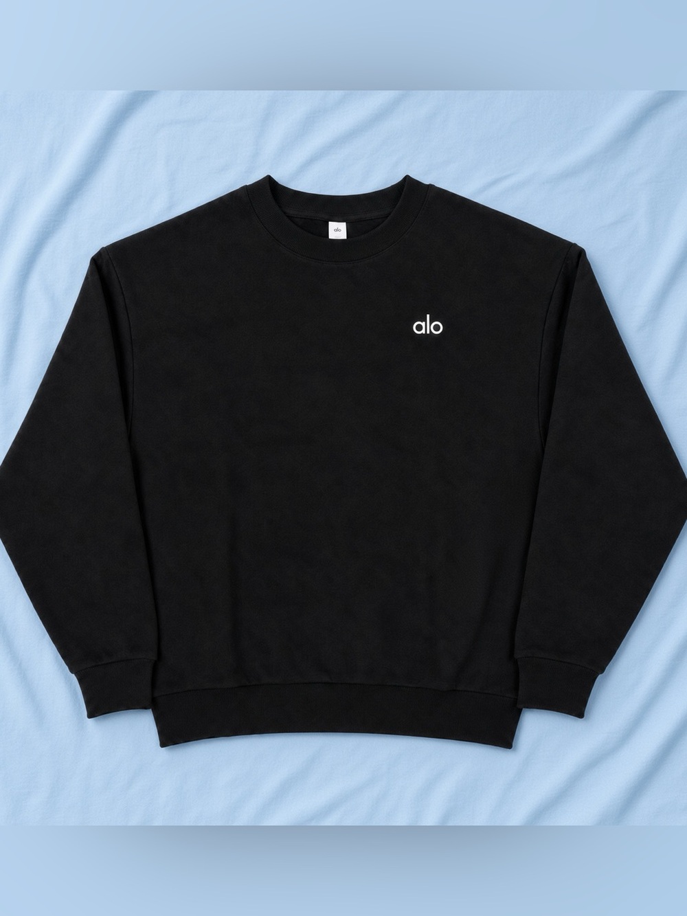 ALO Accolade Black Crewneck Sweatshirt